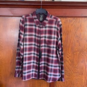 NWT John Varvatos Reversible flannel Shirt Size L